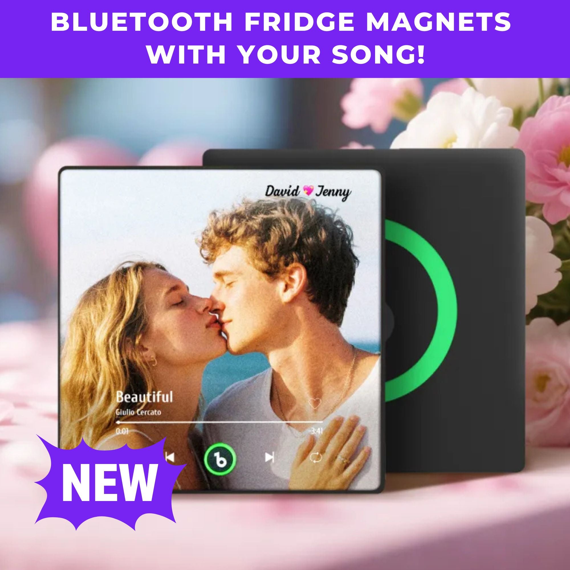 Add a Bluetooth Fridge Magnet with your song (as seen on Slide 5)